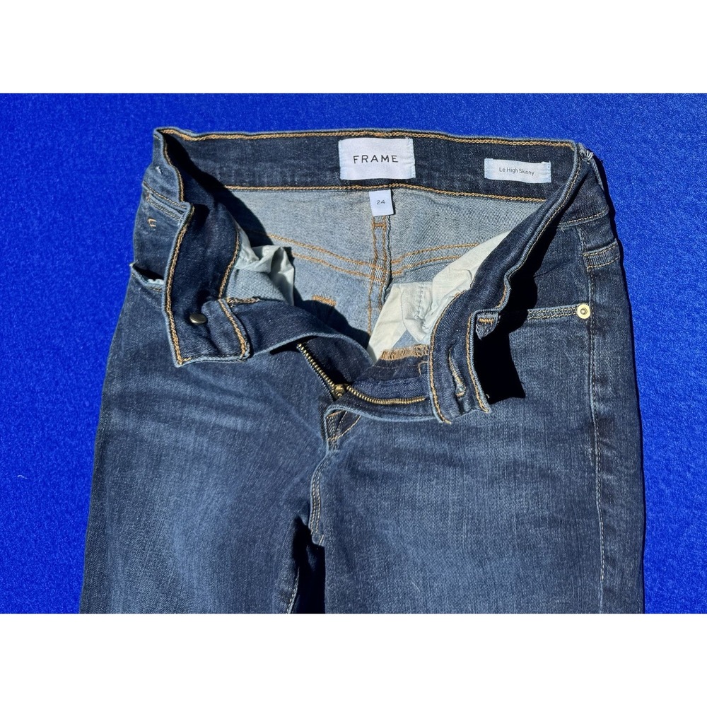 FRAME Le High Skinny Jeans Women's 24 Dark Blue Denim High Rise Stretch